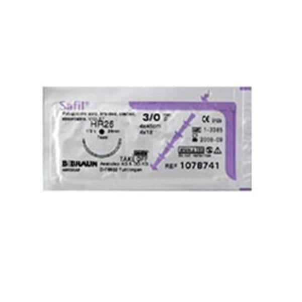 TissueSeal Suture 3-0 Polyglycolic Acid Ds-24 Safil Undyed 27" Braid 36/Bx - C1049235