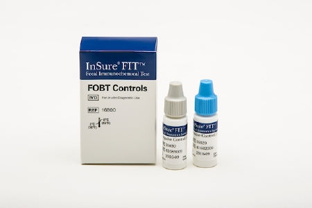 Enterix InSure ONE Fecal Occult Blood Test (FOBT) Control Colorectal Cancer Screening Positive / Negative Level 2 X 1.5 mL - 16800.01