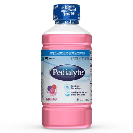 Abbott Nutrition Pedialyte Pediatric Oral Electrolyte Solution Bubble Gum Flavor 1 Liter Bottle Ready to Use - 64436