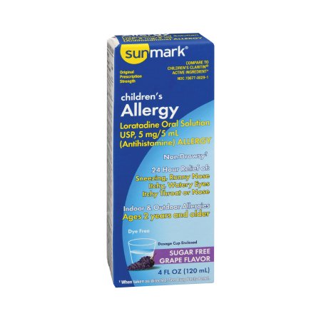 sunmark - Children's Allergy Relief 5 mg / 5 mL Strength Oral Solution 4 oz. - 70677002901
