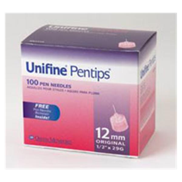Owen Mumford Needle 29Gx1/2" Unifine Pentip Insulin Pen 12Mm Tip Conventional 100/Box - AN3529