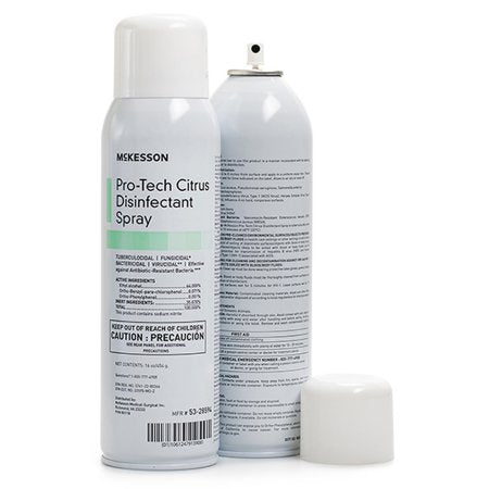 McKesson Pro-Tech - Surface Disinfectant Cleaner Alcohol Based Aerosol Spray Liquid 16 oz. Can Citrus Scent NonSterile - 53-28594