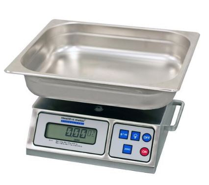 Health O Meter Health O Meter Incontinence Scale Digital LCD Display 5000 Gram Stainless Steel AC Adapter / Battery Operated - 3400KG