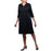 Narrative Apparel - Polo Dress 3/4 Sleeve Black X-Large - WDBPS0525