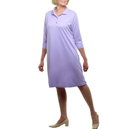 Narrative Apparel - Polo Dress 3/4 Sleeve Lilac 2X-Large - WDBPS0610