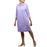 Narrative Apparel - Polo Dress 3/4 Sleeve Lilac 2X-Large - WDBPS0610