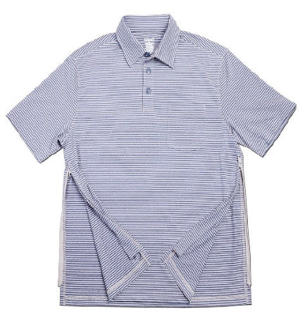 AuthoredPerfected Polo - Polo Shirt X-Large Navy / Khaki Stripe 1 Pocket Short Sleeve Male - MTPST0591