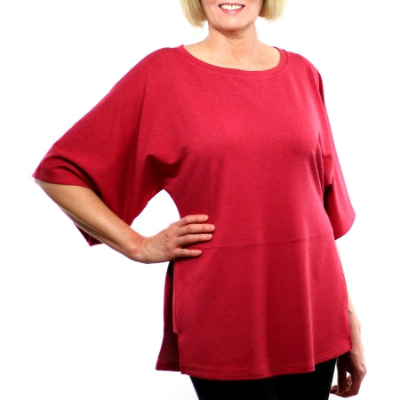 Authored - Kimono Top X-Small Tomato Heathered Female - WTKSZ0123
