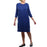 Narrative Apparel - Dress 3/4 Raglan Sleeve Bright Navy Medium - WDBDZ0324