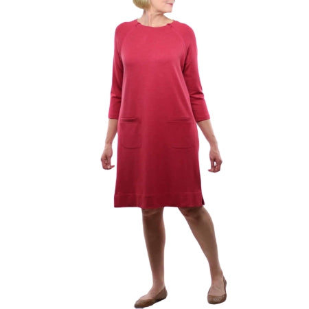 Narrative Apparel - Dress 3/4 Raglan Sleeve Tomato Heather Small - WDBDZ0223