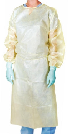 Medline - Protective Procedure Gown Regular / Large Yellow NonSterile Not Rated Disposable - CRI4010CF