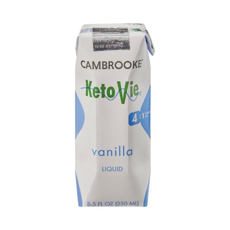 KetoVie 4:1 - Ketogenic Oral Supplement / Tube Feeding Formula Vanilla Flavor 8.5 oz. Carton Ready to Use - 50203