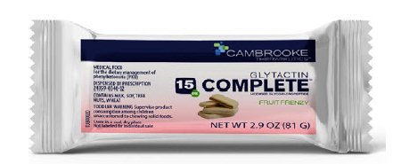 Glytactin COMPLETE 15 - PKU Oral Supplement Fruit Frenzy Flavor 2.9 oz. Individual Packet Ready to Use - 34002