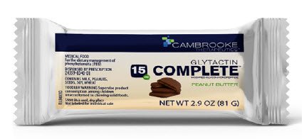 Glytactin COMPLETE 15 - PKU Oral Supplement Peanut Butter Flavor 2.9 oz. Individual Packet Ready to Use - 34001