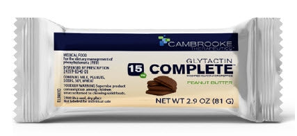 Cambrooke Therapeutics Glytactin COMPLETE 15 PKU Oral Supplement Peanut Butter Flavor 2.9 oz. Individual Packet Ready to Use - 34001