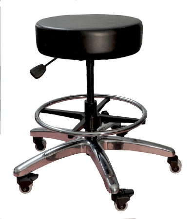 Brandt Industries STOOL, EXAM PNEUMATIC HEIGHT ADJ 5CASTERS BLK 16" 400LB CAP - 17431-FR BLACK