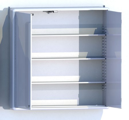 medserve - Narcotics Cabinet Aluminum / Steel 4 Shelves - 1802004