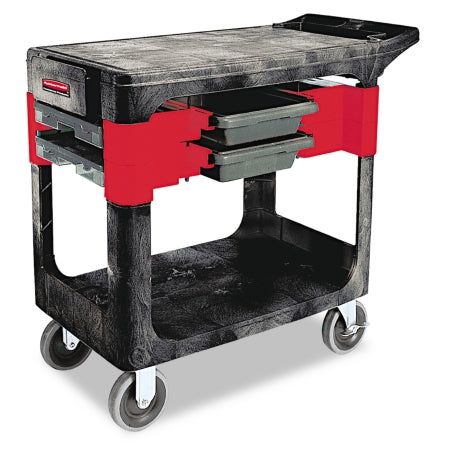Rubbermaid - Utility Cart Polypropylene 19-1/4 X 38 X 33-3/8 Inch Black - RCP618000BLA