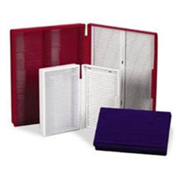 Heathrow Scientific Microscope Slide Storage Box White 25 Position Ea - 82024-612