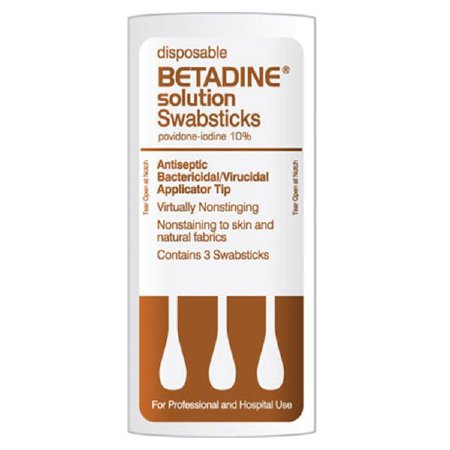 Emerson Healthcare SWABSTIX, BETADINE 3S (3/PK 50PK/CS) - BSWS3S
