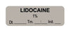 United Ad Label UAL Pre-Printed Label Anesthesia Label Lidocaine 1% Gray 1/2 X 1-1/2 Inch - ULAL1211-D