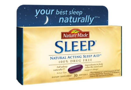 Pharmavite Nature Made Natural Sleep Aid 30 per Bottle Softgel 2.5 mg Strength - 3160402575