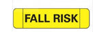 Precision Dynamics Ident-Alert Pre-Printed Label Advisory Label Fall Risk Yellow 3/8 X 1-1/2 Inch - N-3503