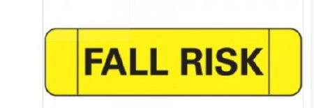 Precision Dynamics Ident-Alert Pre-Printed Label Advisory Label Fall Risk Yellow 3/8 X 1-1/2 Inch - N-3503