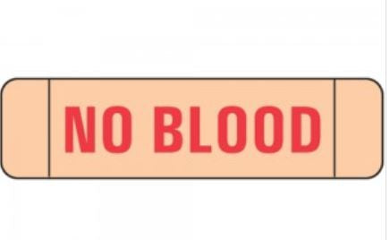 Precision Dynamics PDC Pre-Printed Label Laboratory Use No Blood Pink 3/8 X 1 X 1-1/2 Inch - N-3506