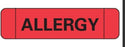 Ident-Alert - Pre-Printed Label Allergy Alert Red Paper Allergy Black Alert Label 3/8 X 1-1/2 Inch - N-3500