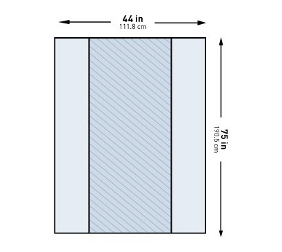 McKesson McKesson Table Drape 44 X 75 Inch Back Table - 183-I80-13101-S