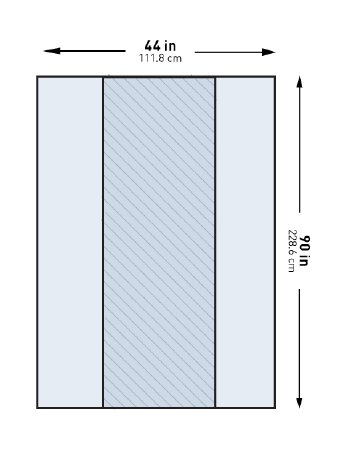 McKesson McKesson Table Drape 44 X 90 Inch Back Table - 183-I80-13310-S