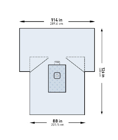 McKesson McKesson Orthopedic Drape Lower Extremity Drape 114 W X 88 W X 126 L Inch Sterile - 183-I80-09157G-S