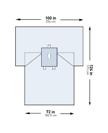 McKesson McKesson Abdominal Drape Pediatric Laparotomy Drape 100 W X 72 W X 124 L Inch Sterile - 183-I80-05212G-S