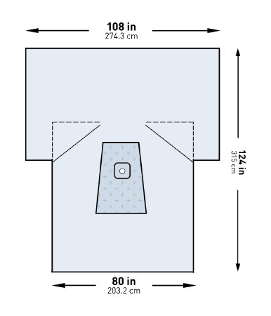 McKesson McKesson Orthopedic Drape Lower Extremity Drape 108 W X 80 W X 124 L Inch Sterile - 183-I80-09158G-S