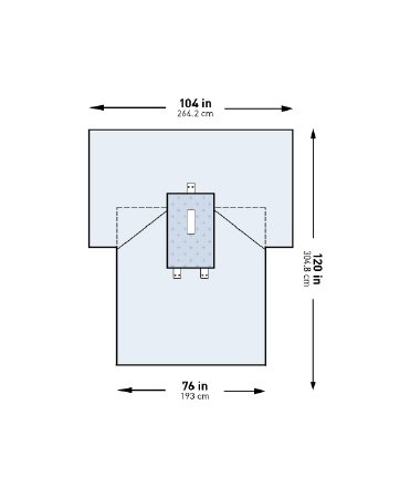 McKesson McKesson Abdominal Drape Laparotomy Drape 102 W X 76 W X 120 L Inch Sterile - 183-I80-05170G-S