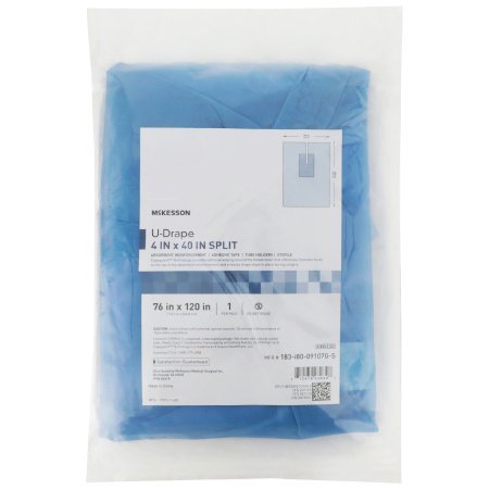 McKesson - Orthopedic Drape U-Drape with Split 76 W X 120 L Inch Sterile - 183-I80-09107G-S