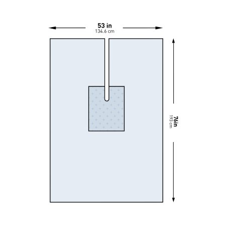 McKesson - Orthopedic Drape U-Drape with Split 53 W X 76 L Inch Sterile - 183-I80-09135G-S