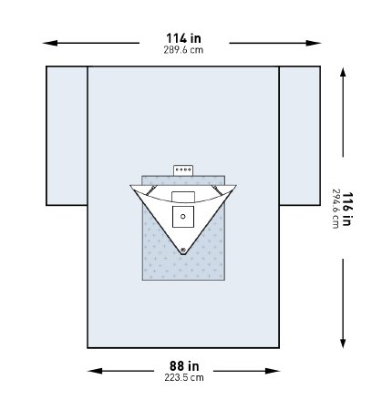 McKesson McKesson Orthopedic Drape Heavy-Duty Knee Arthroscopy Drape 114 W X 88 W X 116 L Inch Sterile - 183-I80-09153G-S