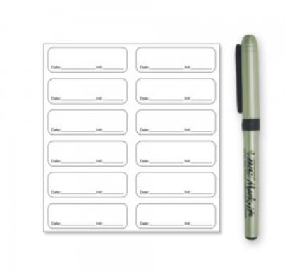 Precision Dynamics PDC Pre-Printed Label Anesthesia Label Date____ Int.__ White 4-1/4 X 4-1/2 Inch - STER-39