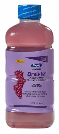 Major Pharmaceuticals Oralyte Pediatric Oral Electrolyte Solution Grape Flavor 33 oz. Bottle Ready to Use - 536138586