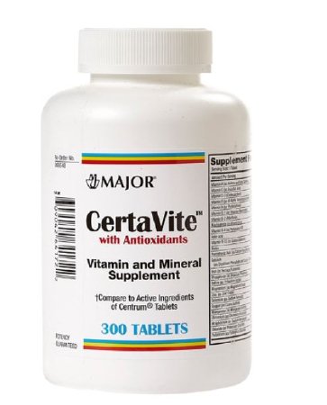 Major - Multivitamin Supplement Vitamin A / Ascorbic Acid / Vitamin K 3500 IU - 600 mg - 400 IU Strength Tablet 300 per Bottle - 00904264172
