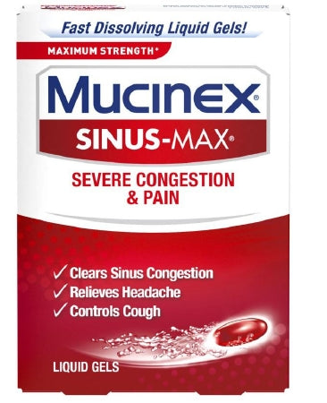 Reckitt Benckiser Mucinex Severe Sinus Cold and Sinus Relief 650 mg - 400 mg - 10 mg / 20 mL Strength Liquid 6 oz. - 63824026166