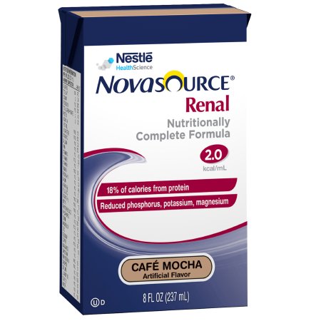 Nestle Healthcare Nutrition Novasource Renal Oral Supplement / Tube Feeding Formula Mocha Flavor 8 oz. Carton Ready to Use - 43900291222