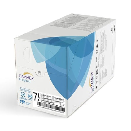 GAMMEX PI Hybrid - Surgical Glove Size 7.5 Sterile Pair Polychloroprene / Polyisoprene Extended Cuff Length Micro-Textured Natural Chemo Tested - 340063075