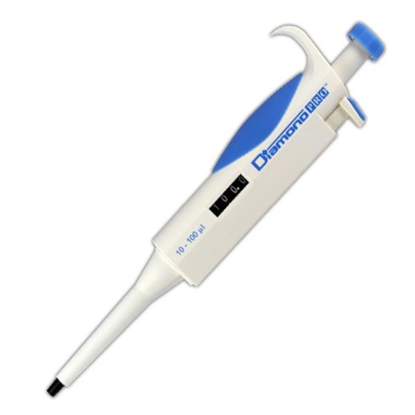 Globe Scientific Diamond Pro Adjustable Volume Pipettor 10-100Ul Graduated Blue Ea - 3311-100