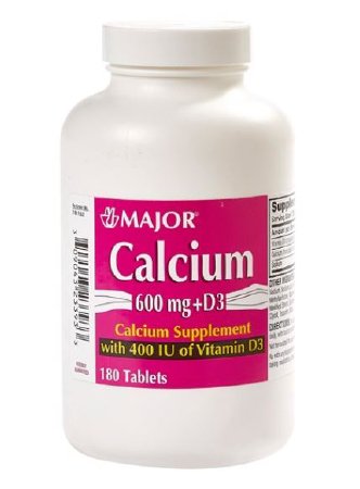 Major Pharmaceuticals Major Joint Health Supplement Calcium / Vitamin D3 600 mg - 400IU Strength Tablet 180 per Bottle - 904323393