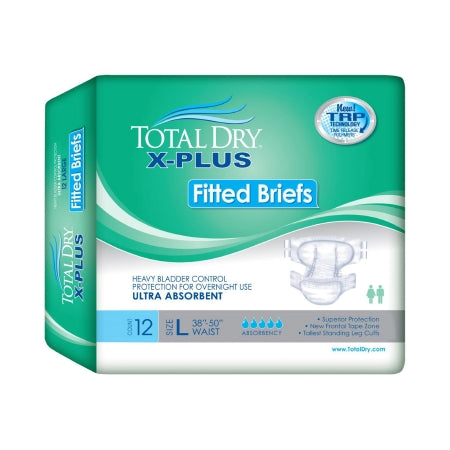 Total Dry X-Plus - Unisex Adult Incontinence Brief Large Disposable Heavy Absorbency - SPC97034