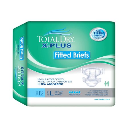 Total Dry X-Plus - Unisex Adult Incontinence Brief X-Large Disposable Heavy Absorbency - SPC97035