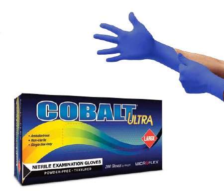 Cobalt Ultra - Exam Glove X-Large NonSterile Nitrile Standard Cuff Length Textured Fingertips Blue Not Chemo Approved - N174
